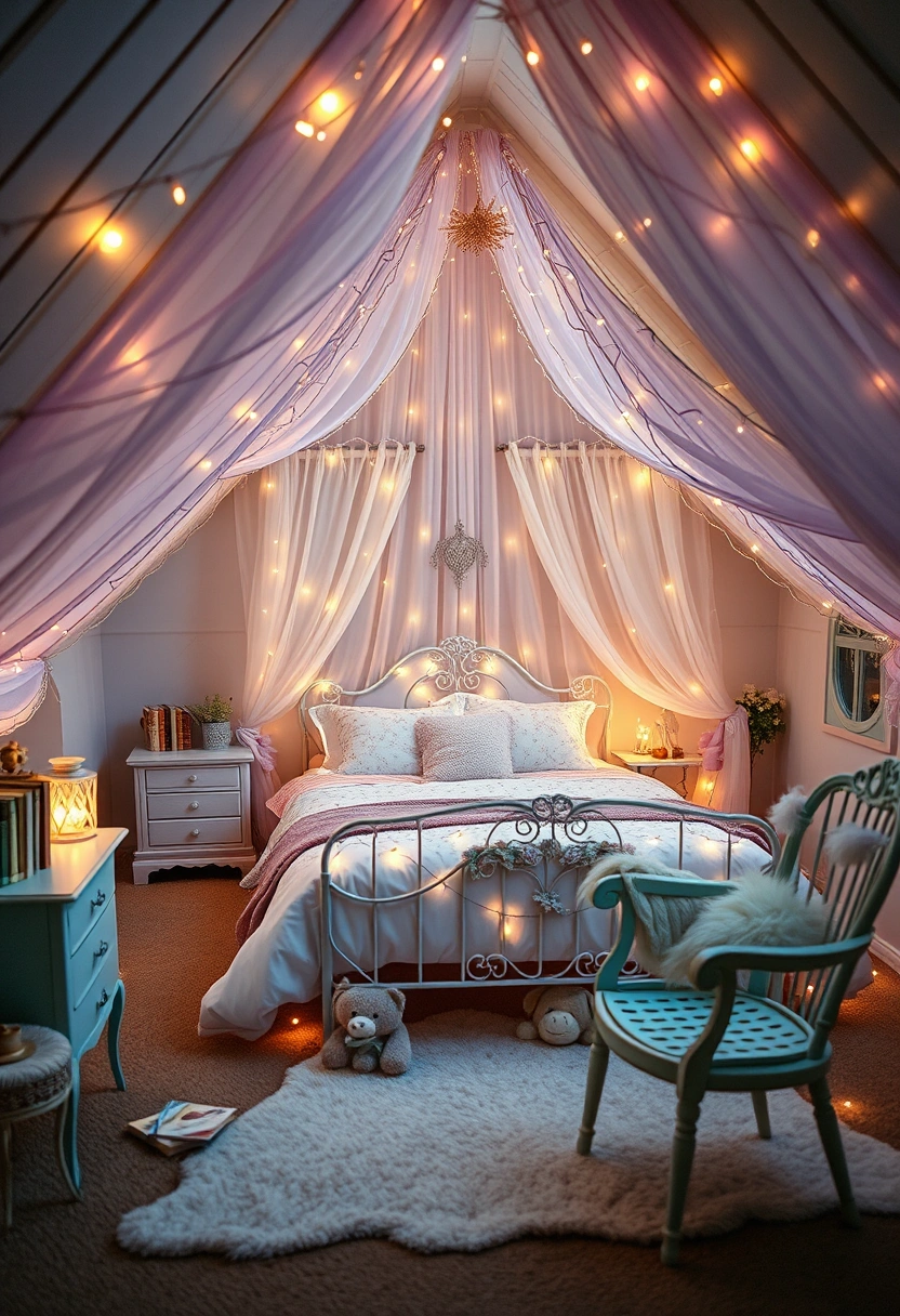 aesthetic attic bedroom 14