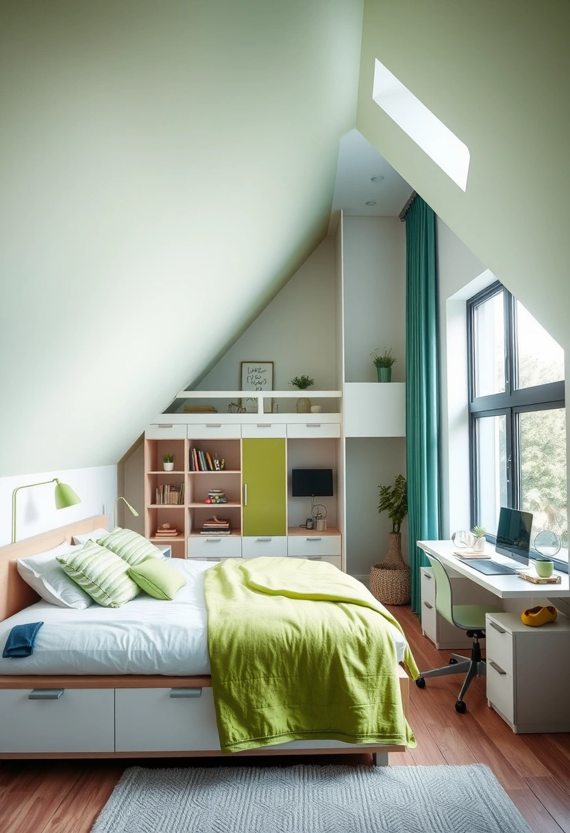 aesthetic attic bedroom 19