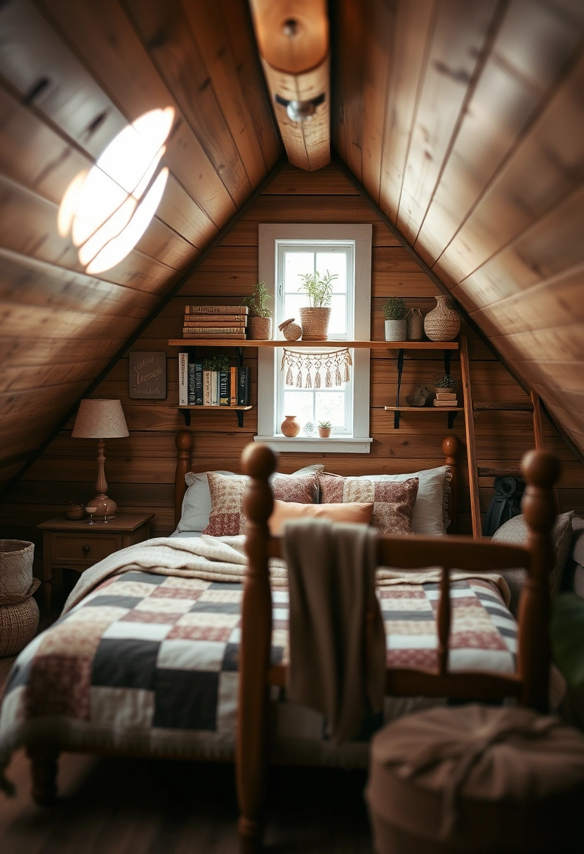 aesthetic attic bedroom 8