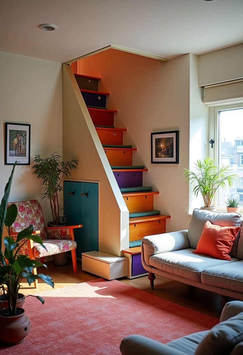 attic stairs ideas space saving 10