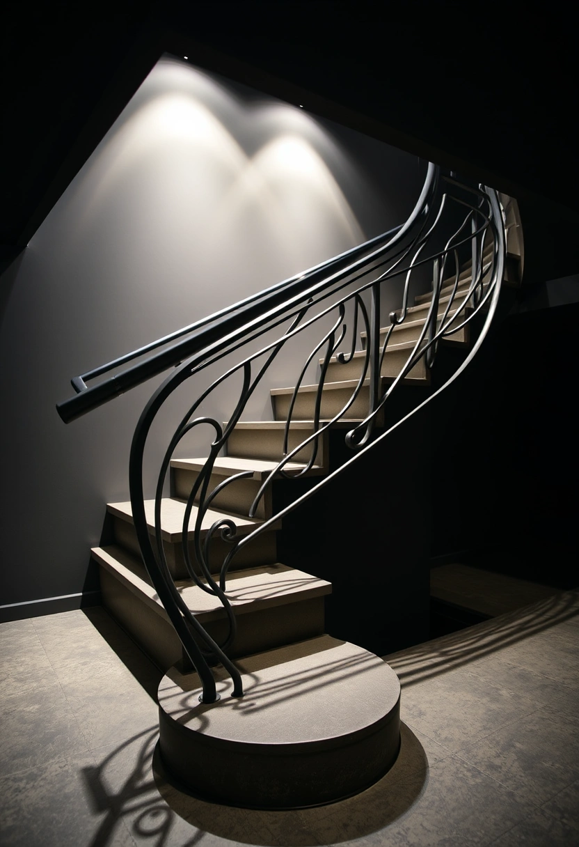 basement stair railing ideas 13