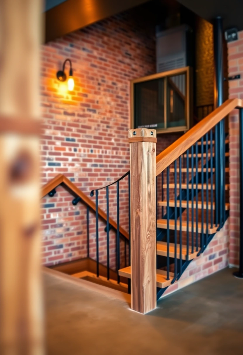 basement stair railing ideas 2