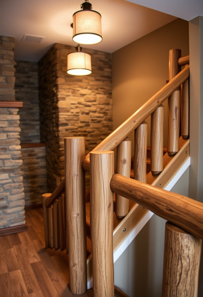 basement stair railing ideas 7