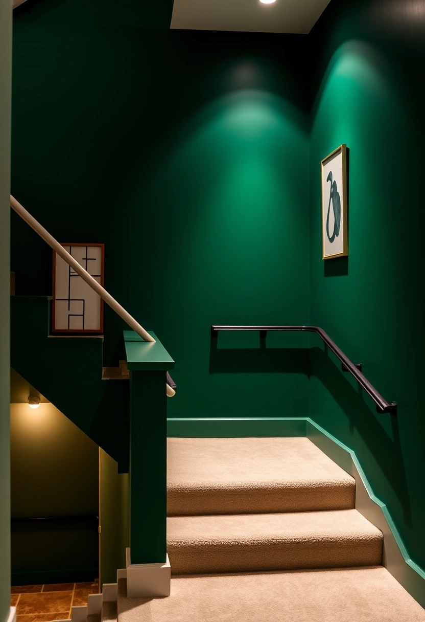 basement stairs wall ideas 18