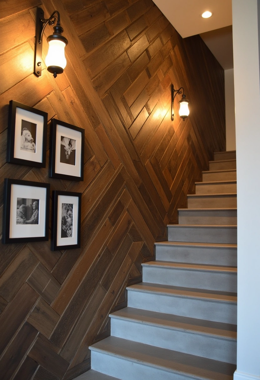 basement stairs wall ideas 2