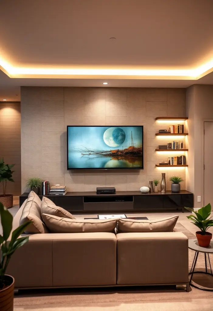 basement tv wall ideas 1