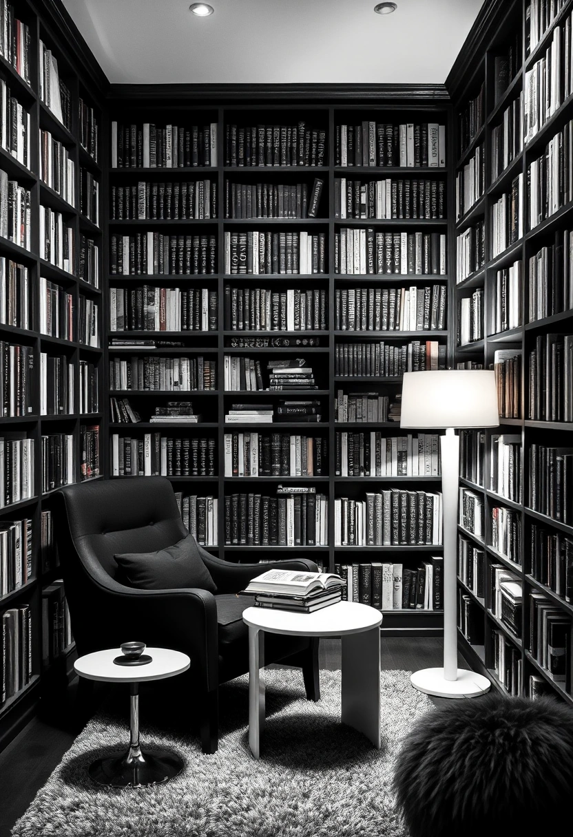 black and white basement ideas 11