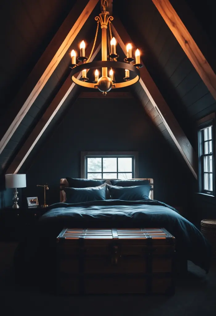 black attic bedroom 1