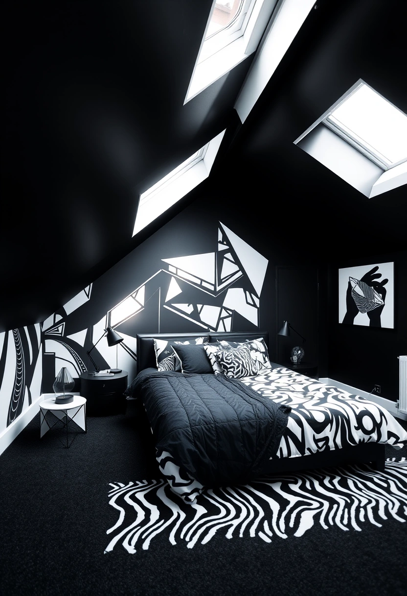 black attic bedroom 13