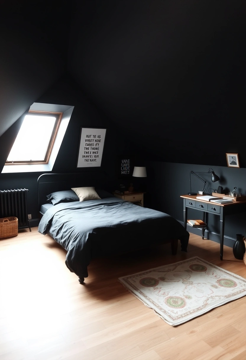 black attic bedroom 17