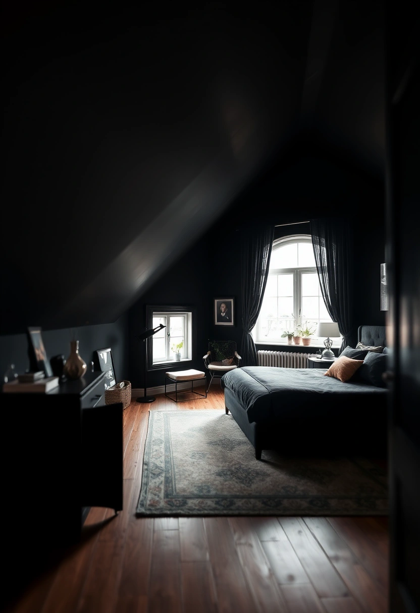 black attic bedroom 20