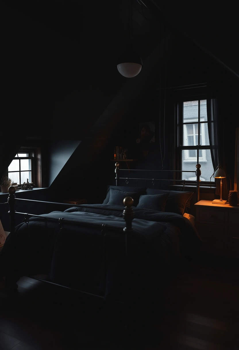 black attic bedroom 6