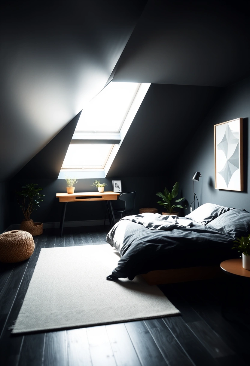 black attic bedroom 9