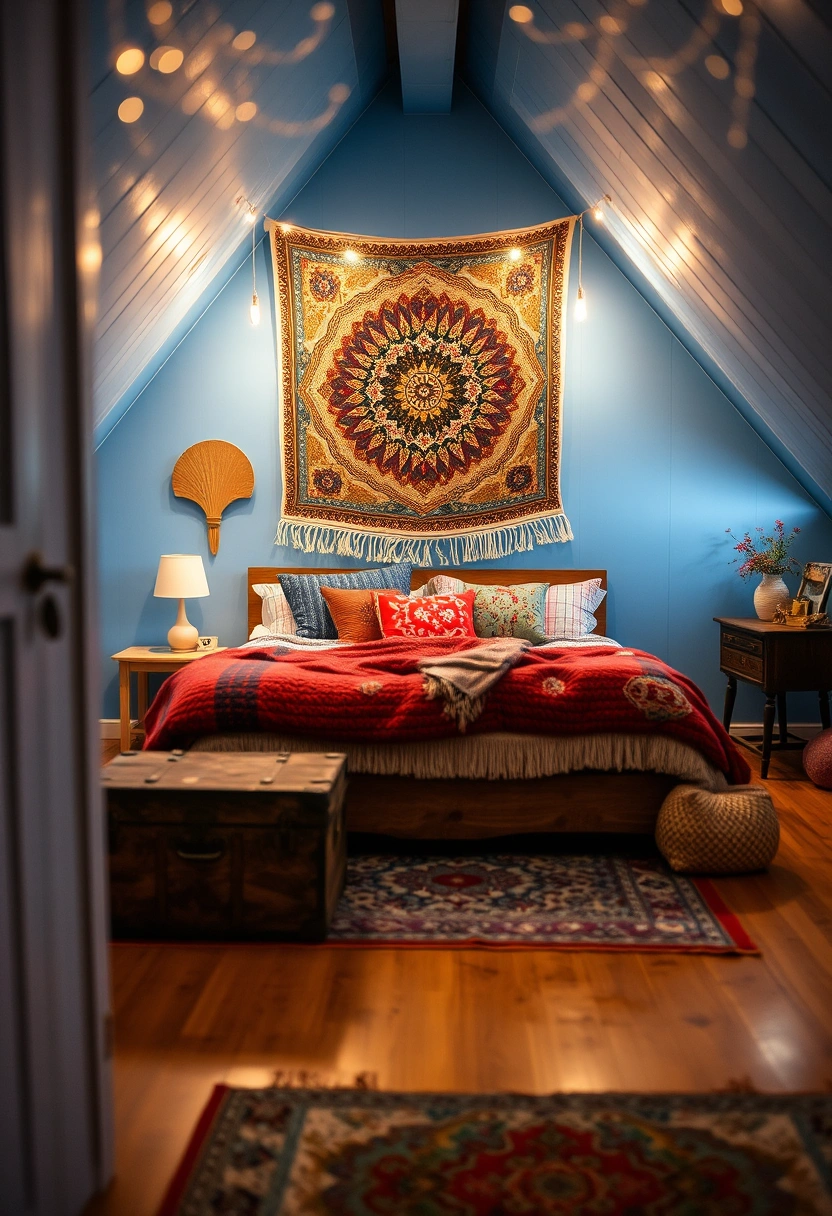 blue attic bedroom 6