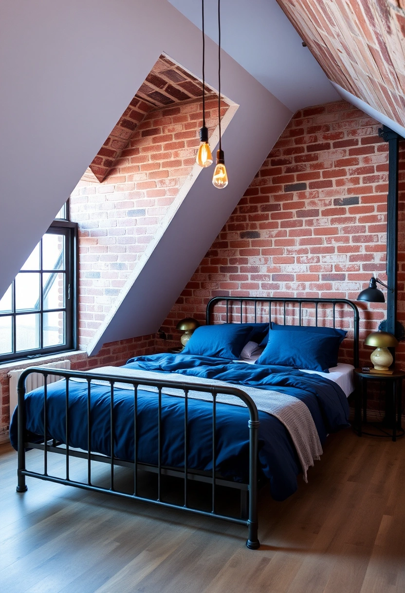 blue attic bedroom 7