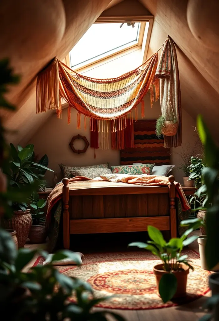 boho attic bedroom 1