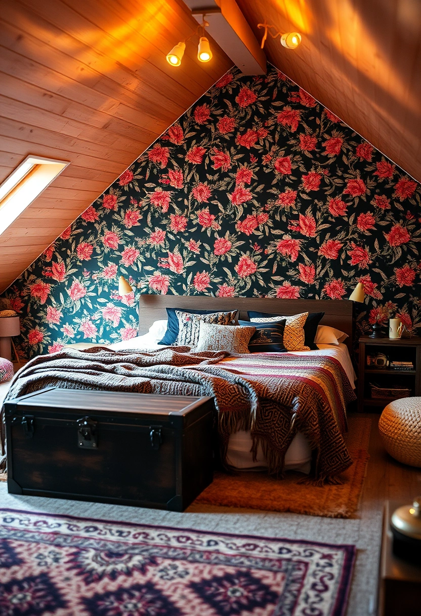 boho attic bedroom 12