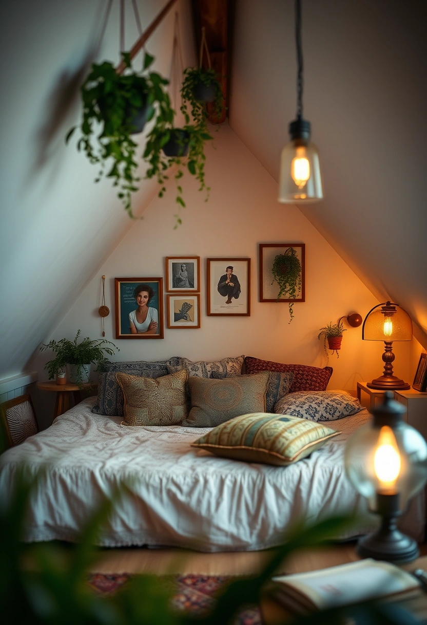 boho attic bedroom 15