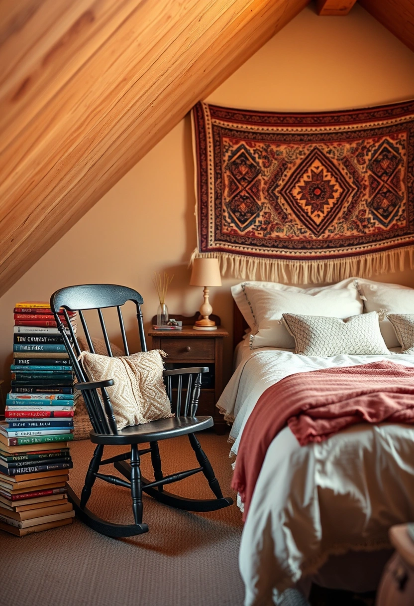 boho attic bedroom 16