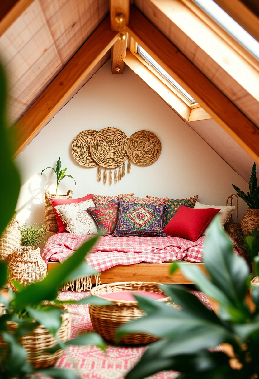 boho attic bedroom 17