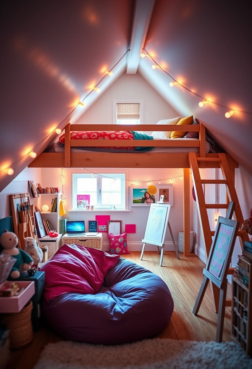 cozy attic bedroom 16