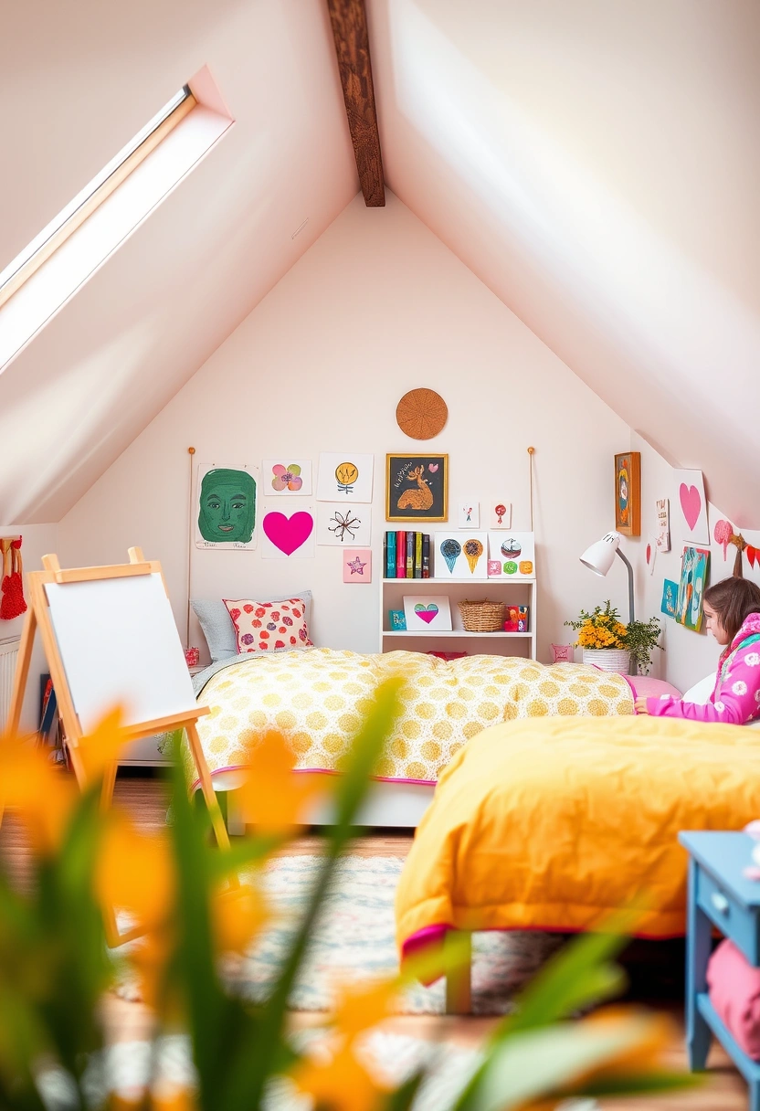 girls attic bedroom ideas 10