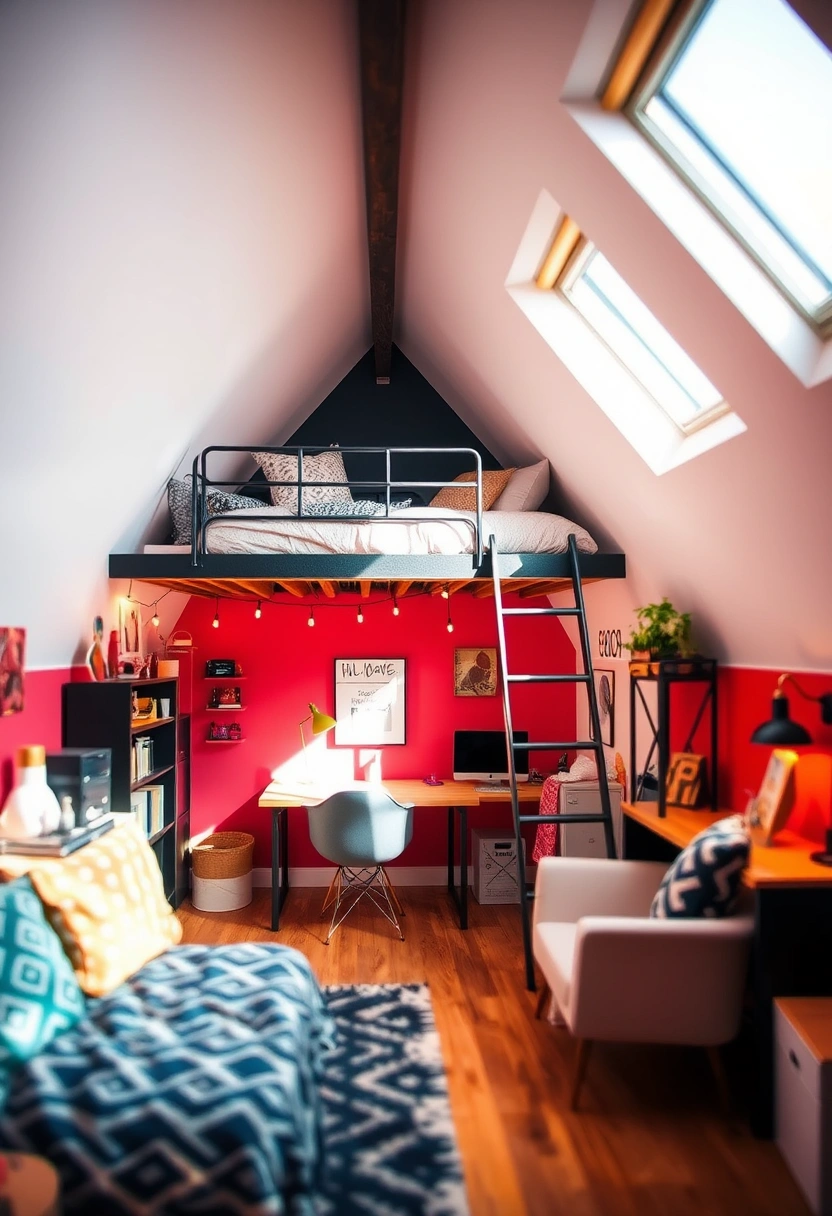 girls attic bedroom ideas 16