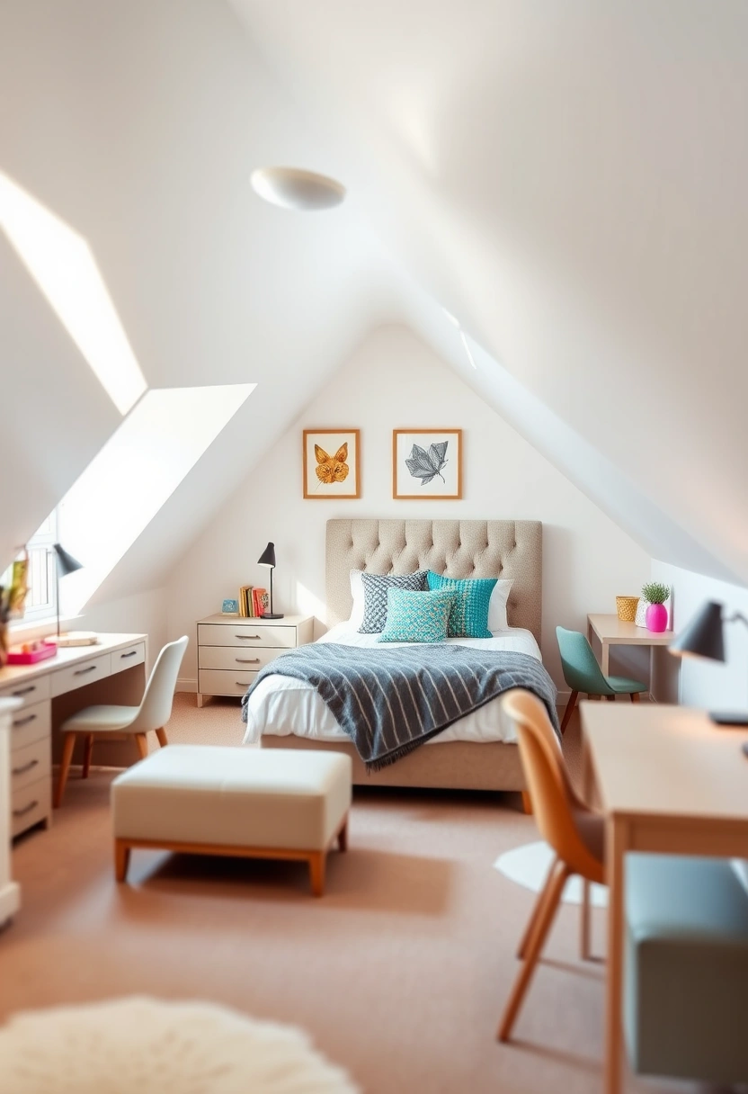 girls attic bedroom ideas 20