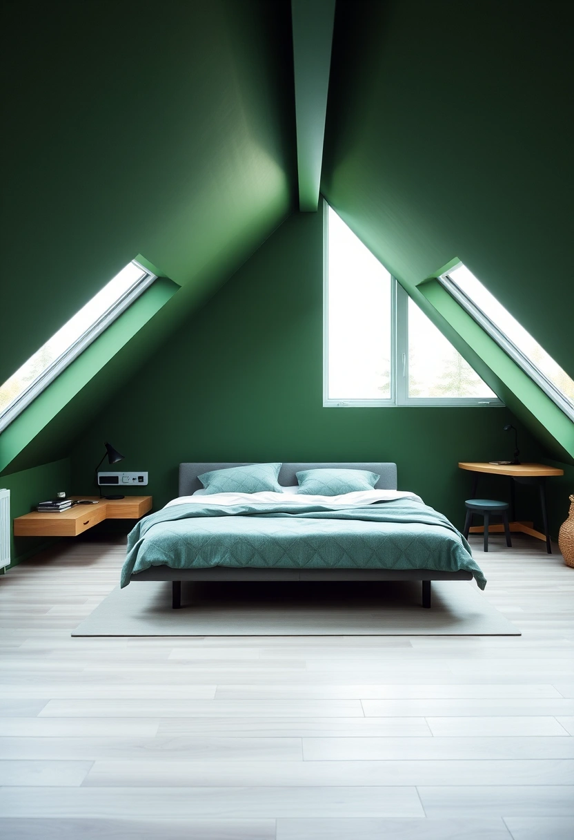 green attic bedroom 12