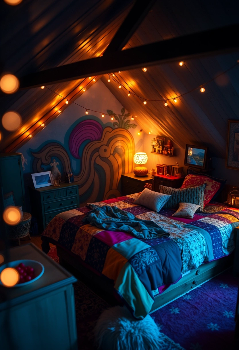 moody attic bedroom 9