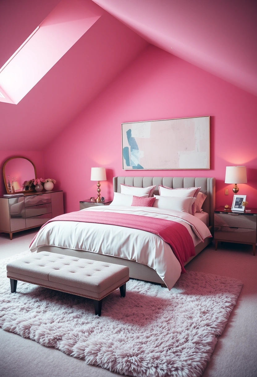 pink attic bedroom 11