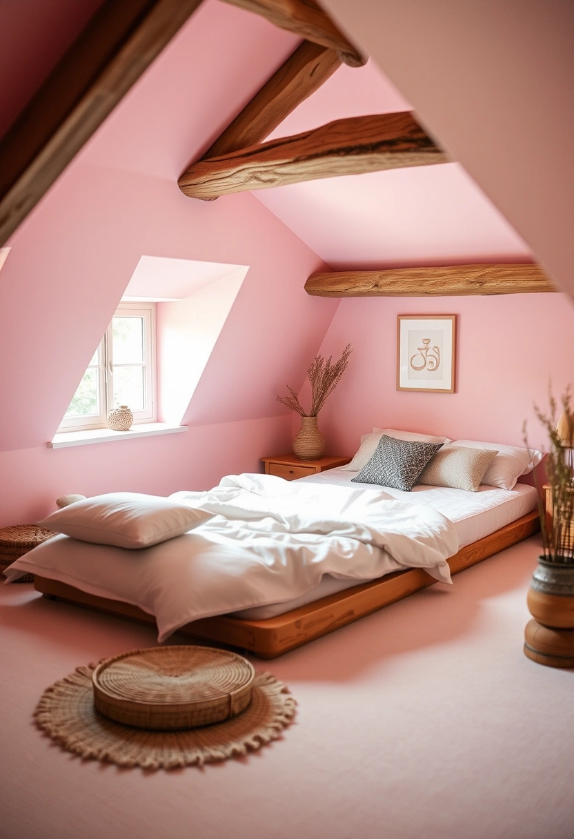 pink attic bedroom 15