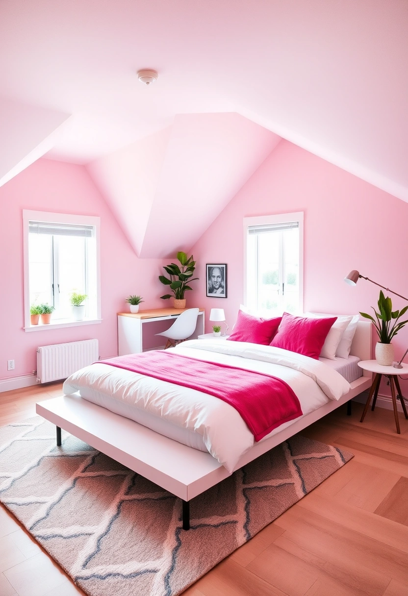 pink attic bedroom 2