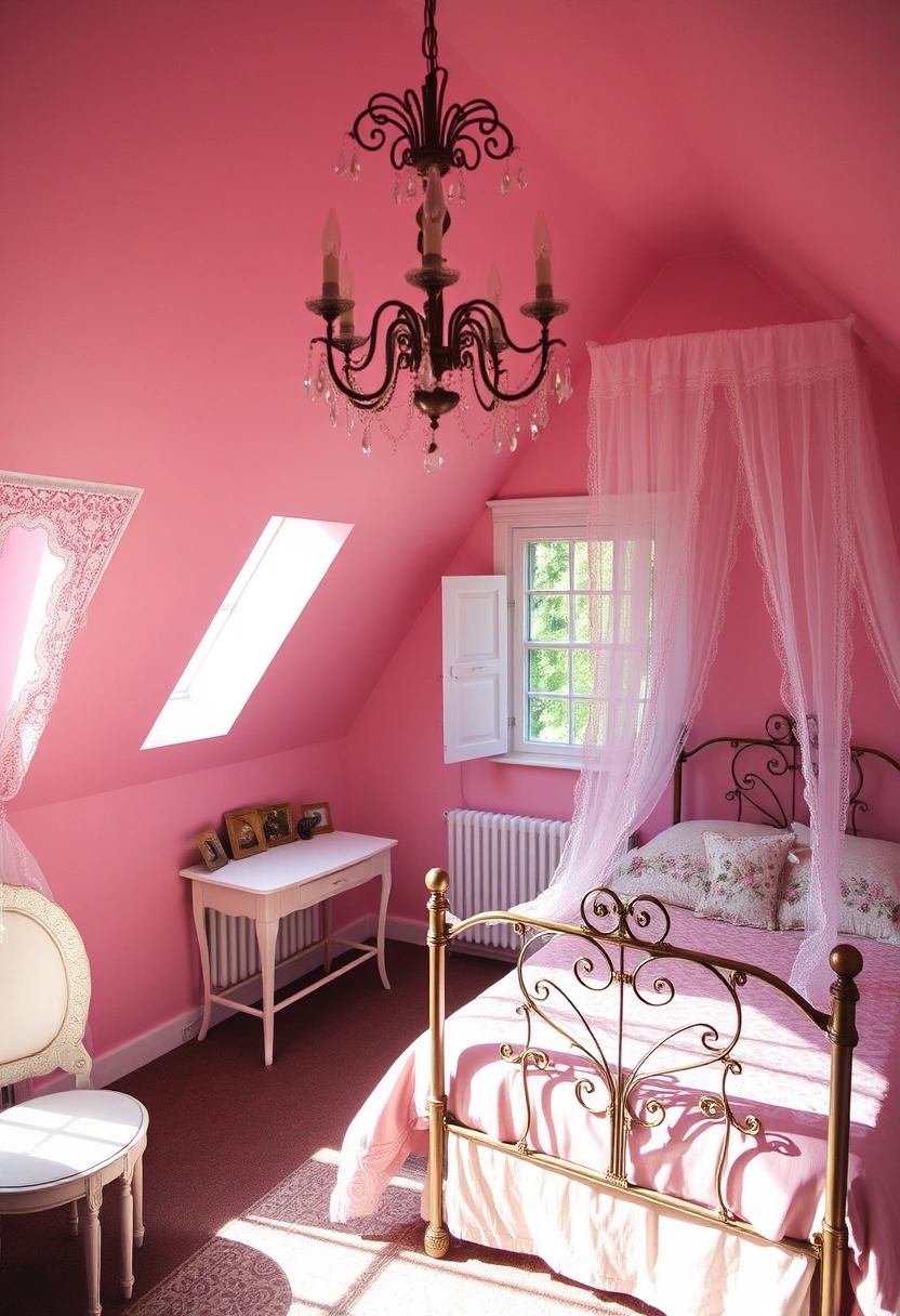 pink attic bedroom 3