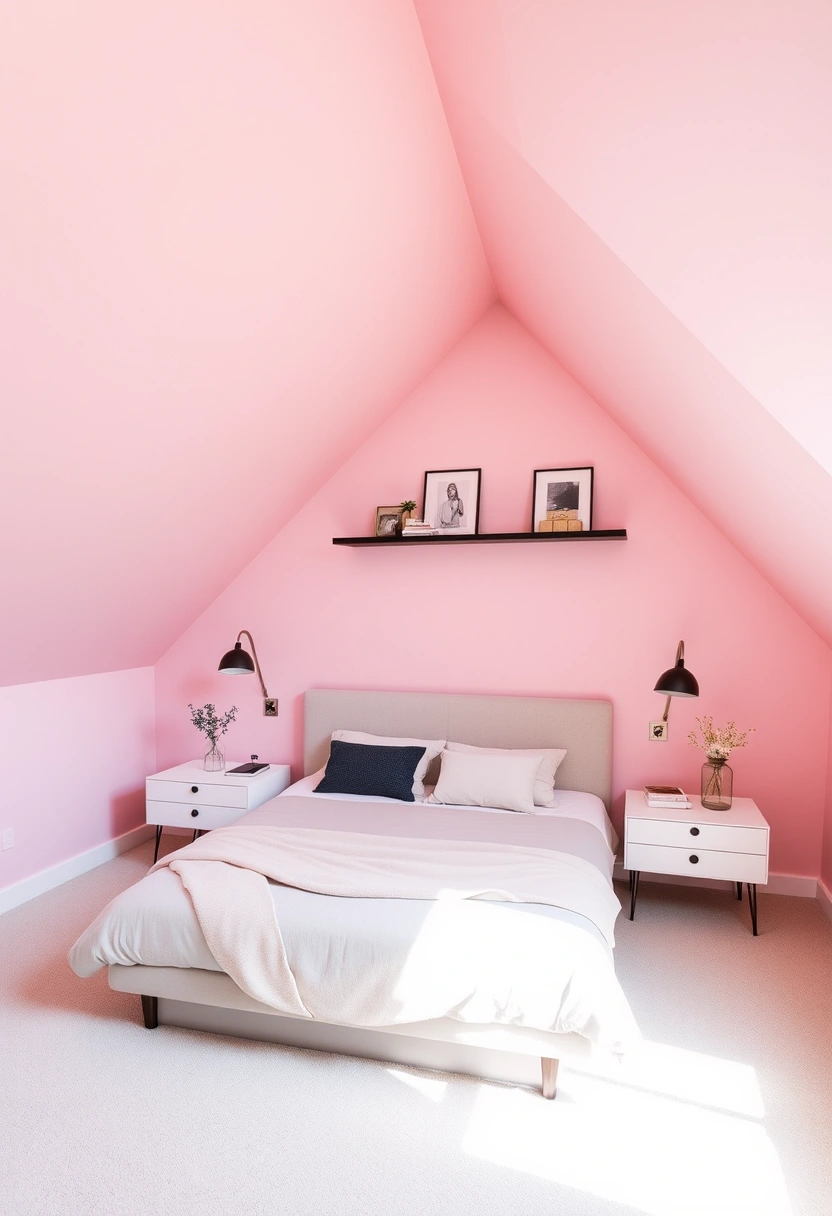 pink attic bedroom 7