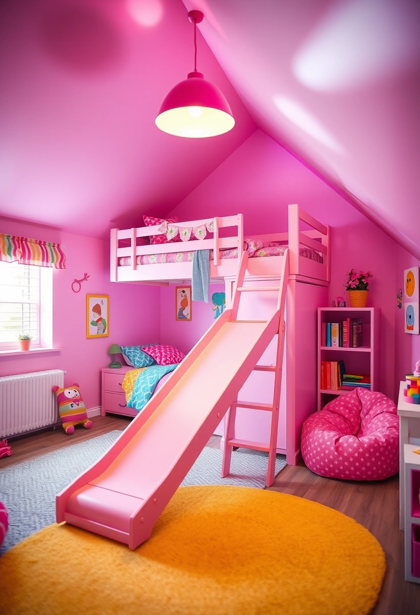 pink attic bedroom 9