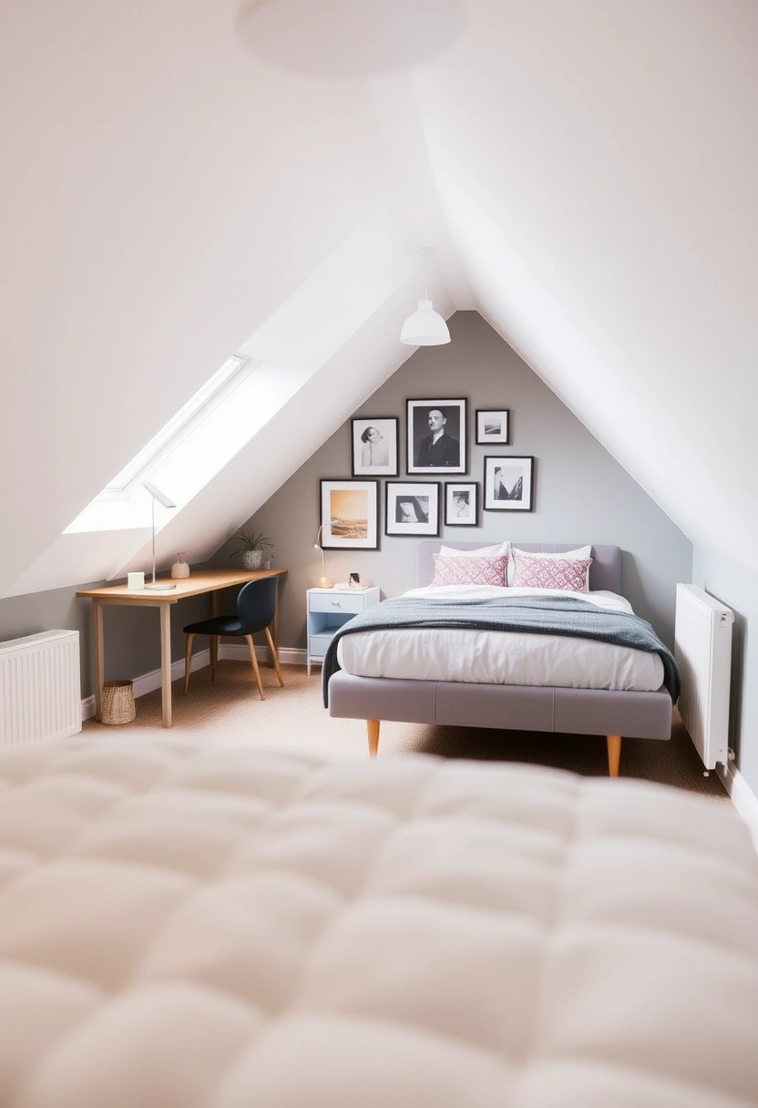 small attic bedroom ideas slanted walls low ceilings 10