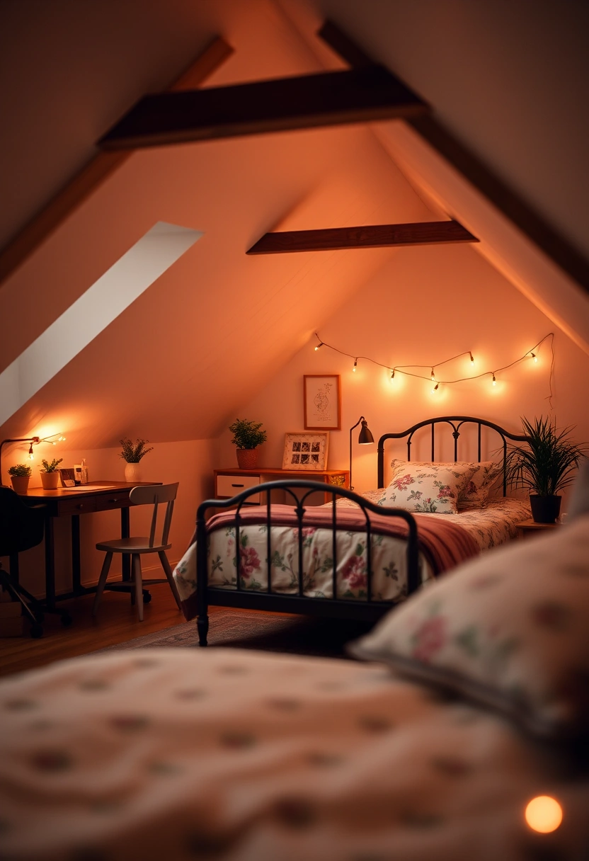 small attic bedroom ideas slanted walls low ceilings 15