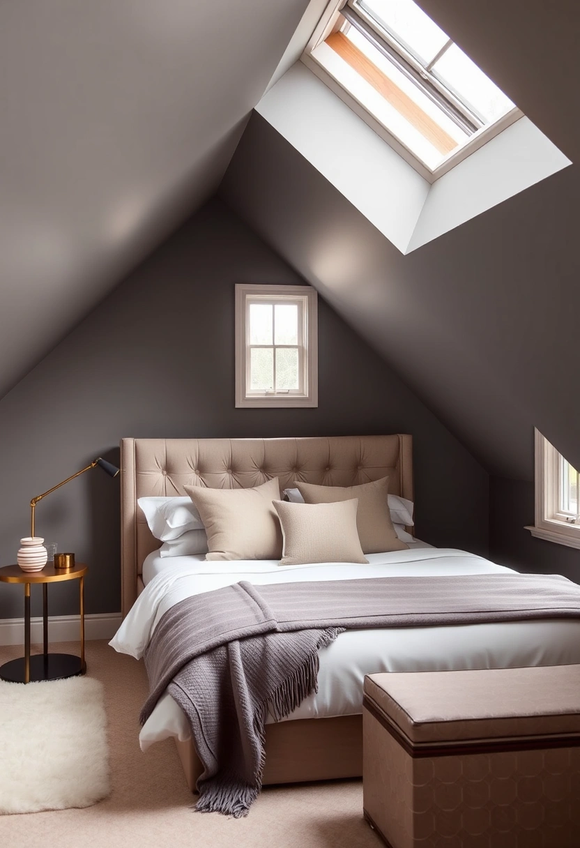 small attic bedroom ideas slanted walls low ceilings 16