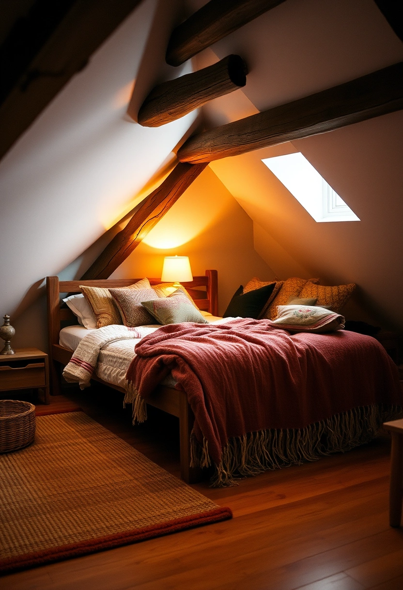 small attic bedroom ideas slanted walls low ceilings 9