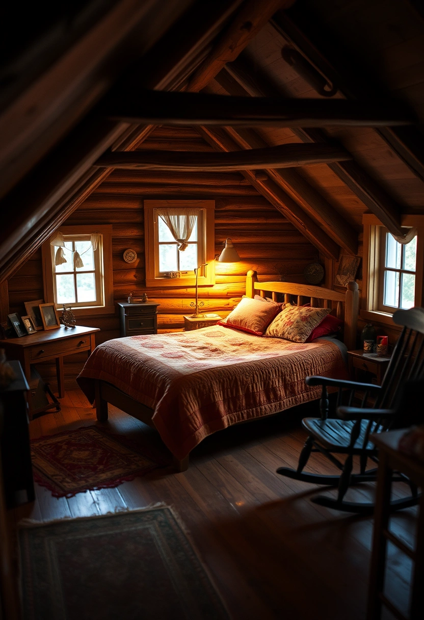 vintage attic bedroom 15